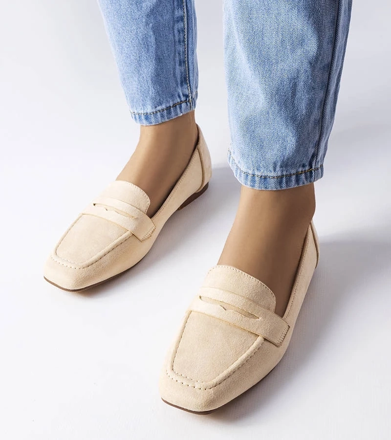 Gemre Meilleur mocasini bej din eco-suede bej