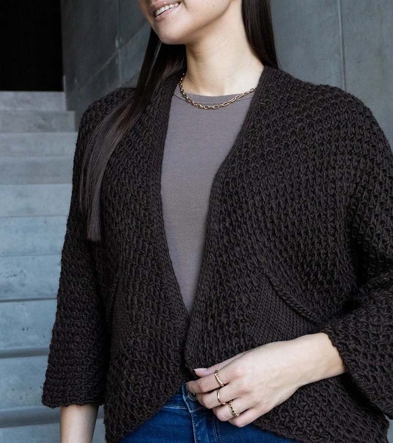 UR/CEO Brown open front cardigan Nira