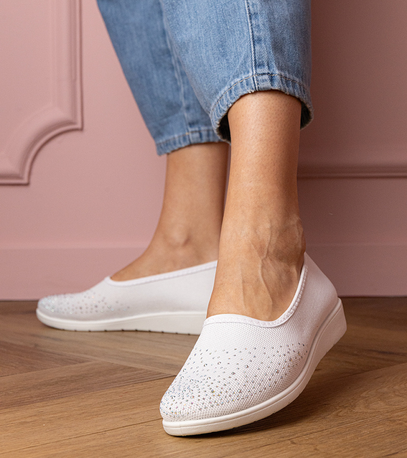 Gemre Tenisi albi de damă cu zirconii Luizet