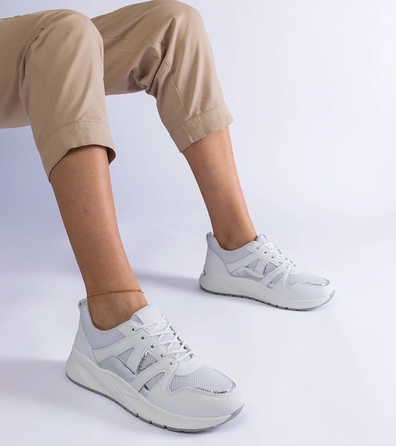 Gemre Adidași albi cu talpă groasă Sierra