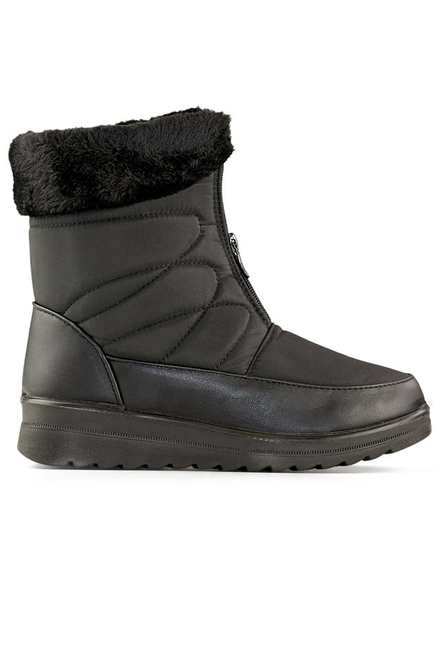 primohurt Czarne śniegowce na rzep buty ocieplane na zimę