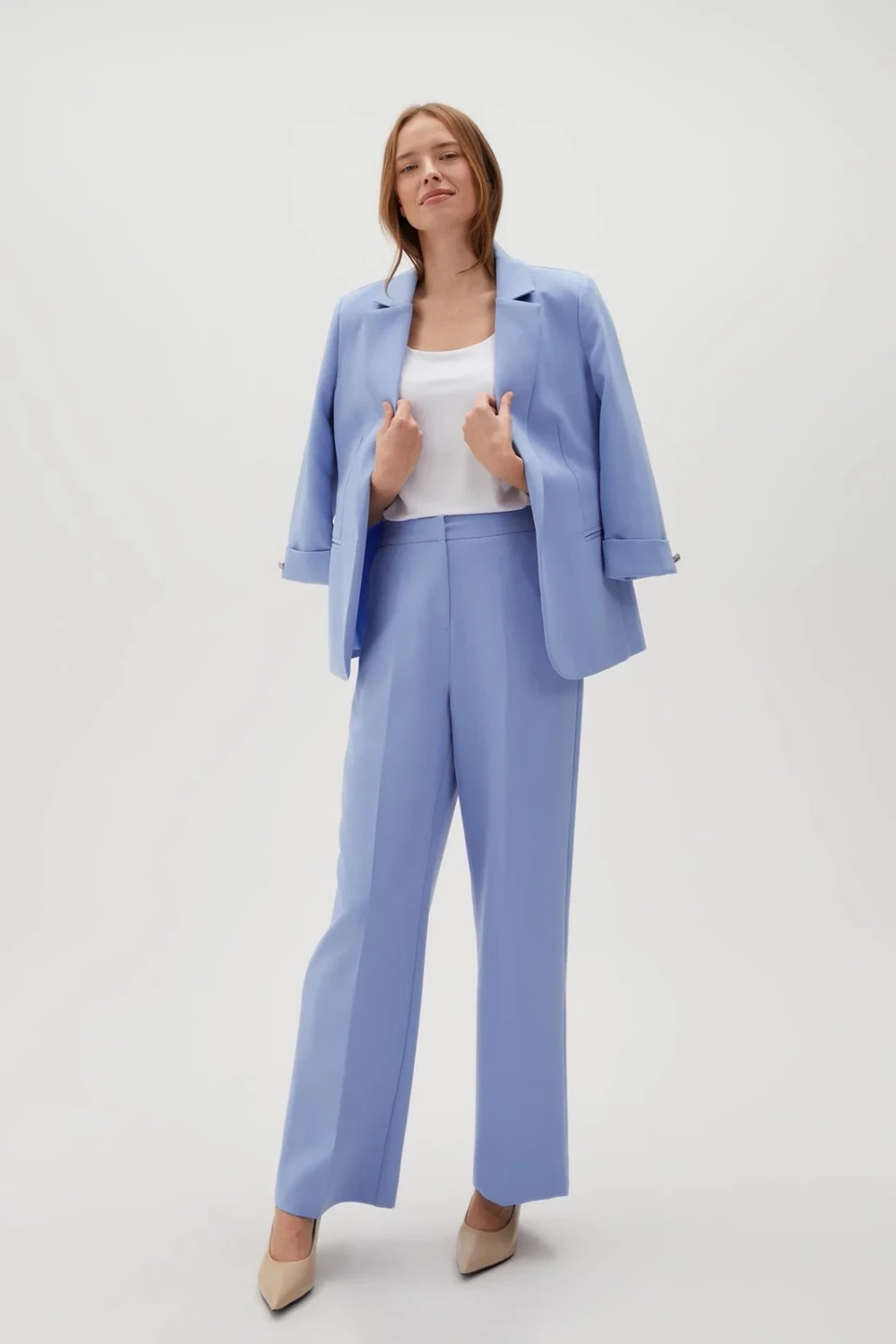 Marisse Women's Trousers L-Sp-4607 Blue