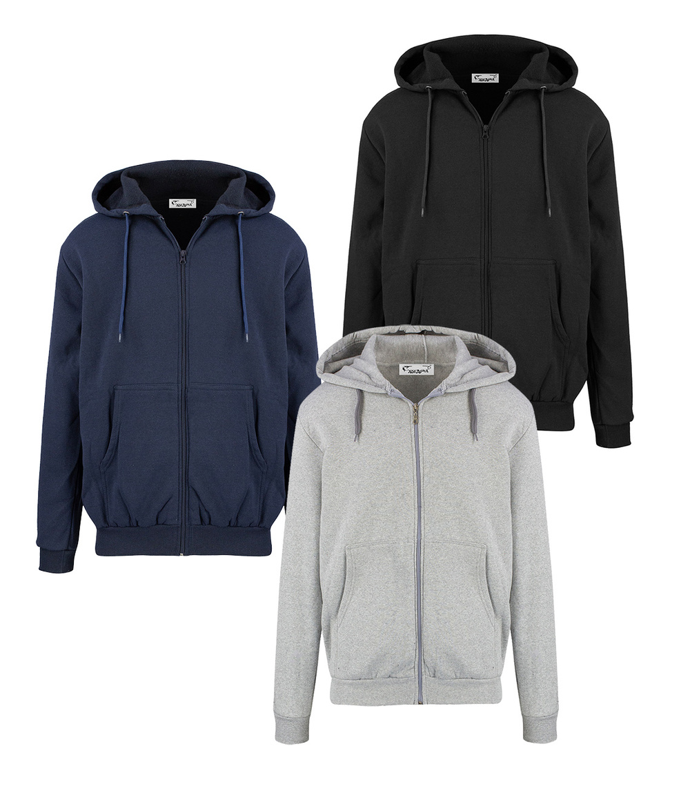Pri Men's warm sweatshirt with a hood, plain, one-color