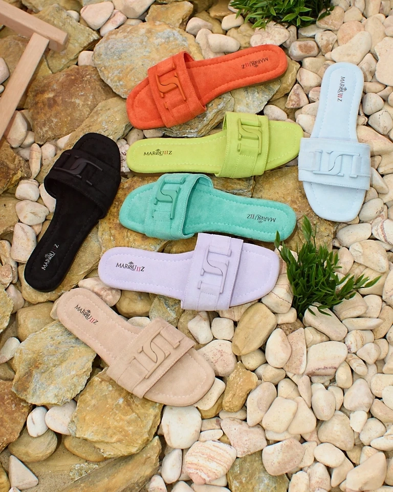 Resti Royalfashion Purple women&#039;s flip-flops with buckle Rydr