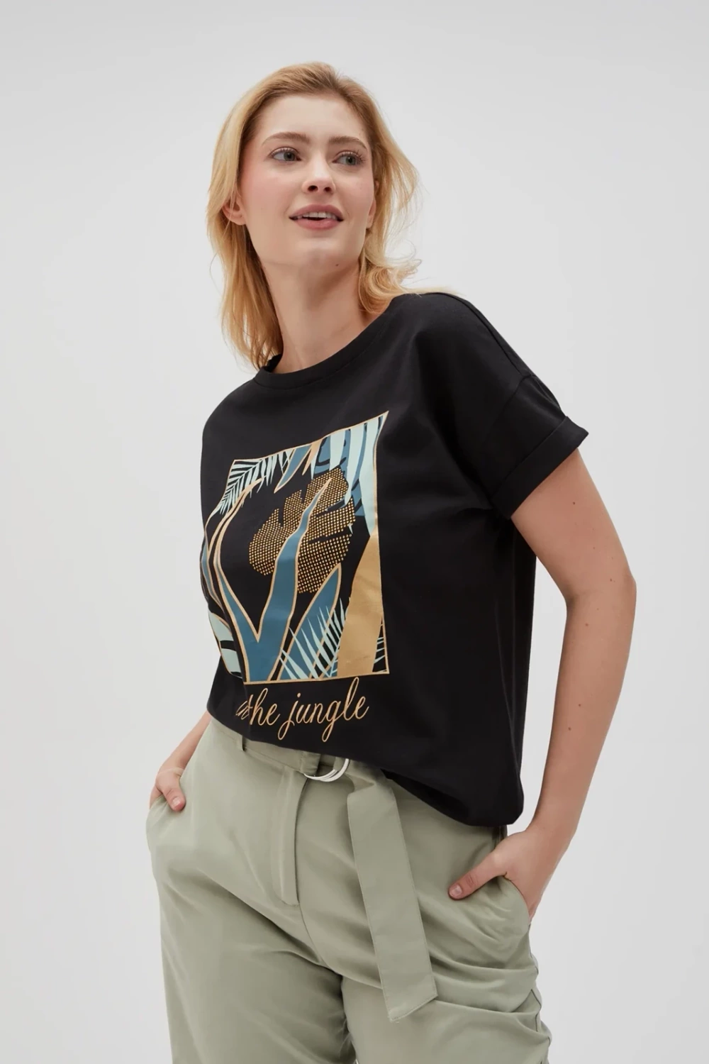 Marisse Women's T-Shirt L-Ts-4633 Black