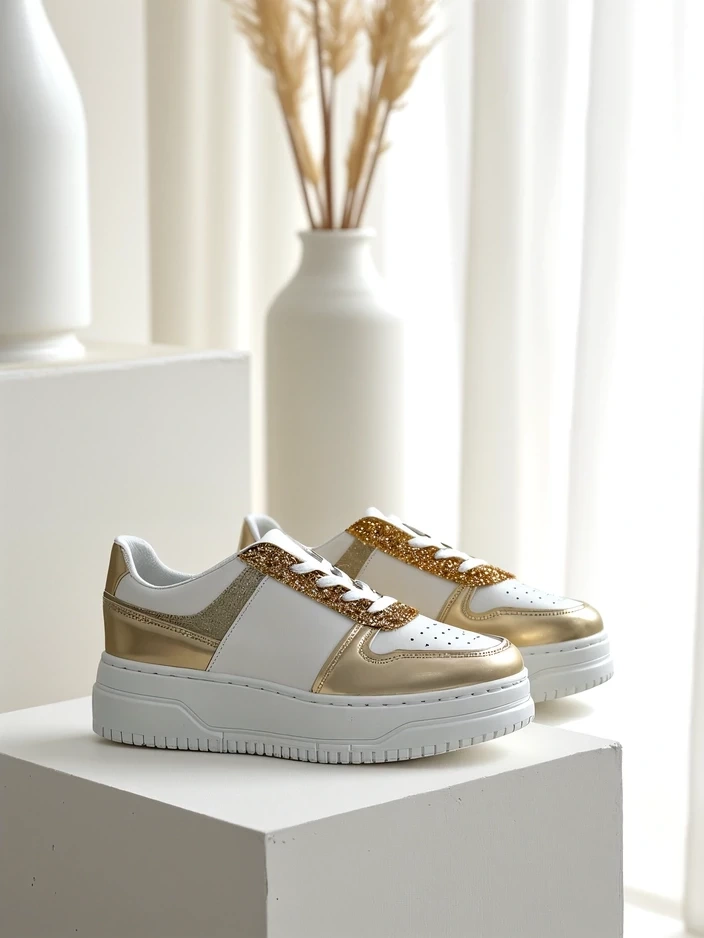 Resti Women's Sneakers with Glitter Qisofi