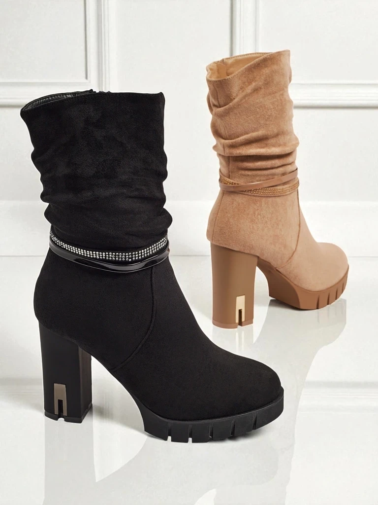 Resti BrambleDusk Women's Eco Suede Block Heel Ankle Boots