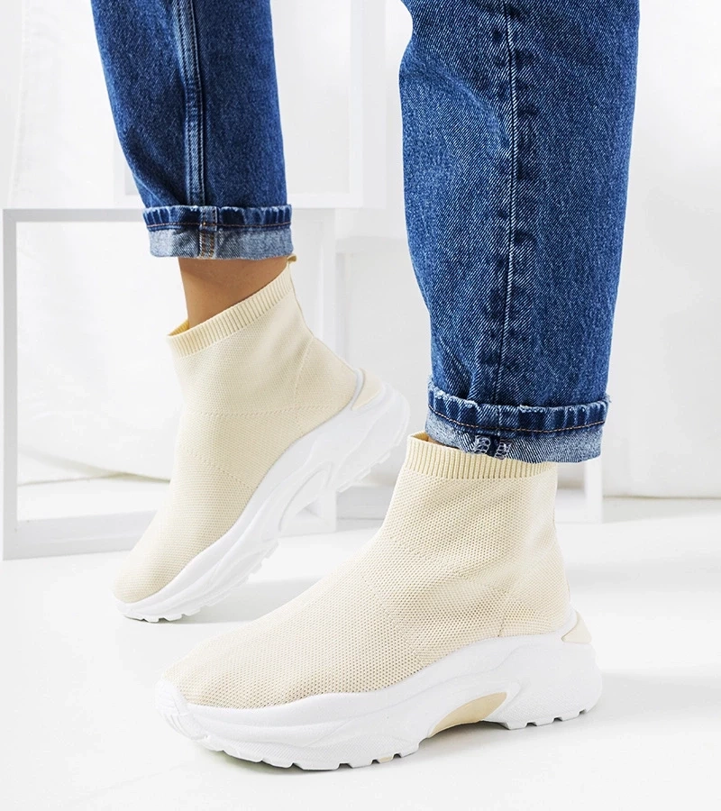 marka niezdefiniowana Adidași cu vârf înalt bej Melissa