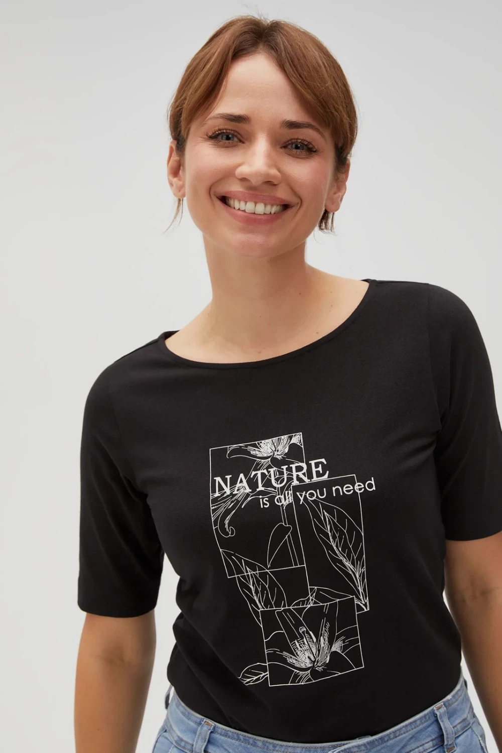 Marisse Women's T-Shirt L-Ts-4610 Black
