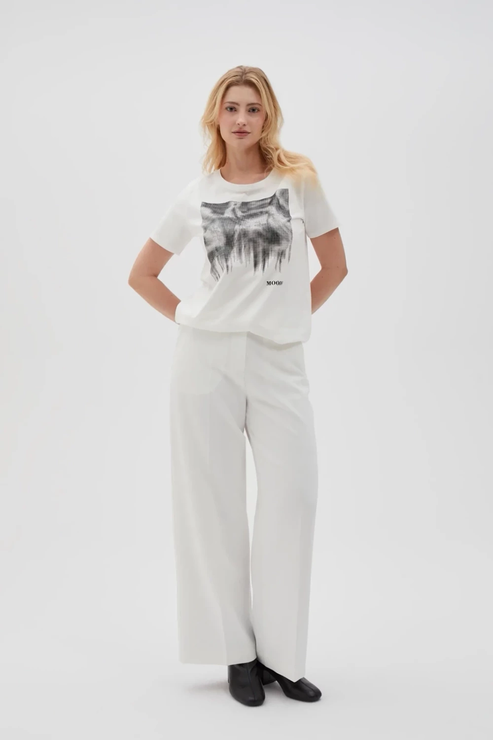 Marisse Women's T-Shirt L-Ts-4629 Off White