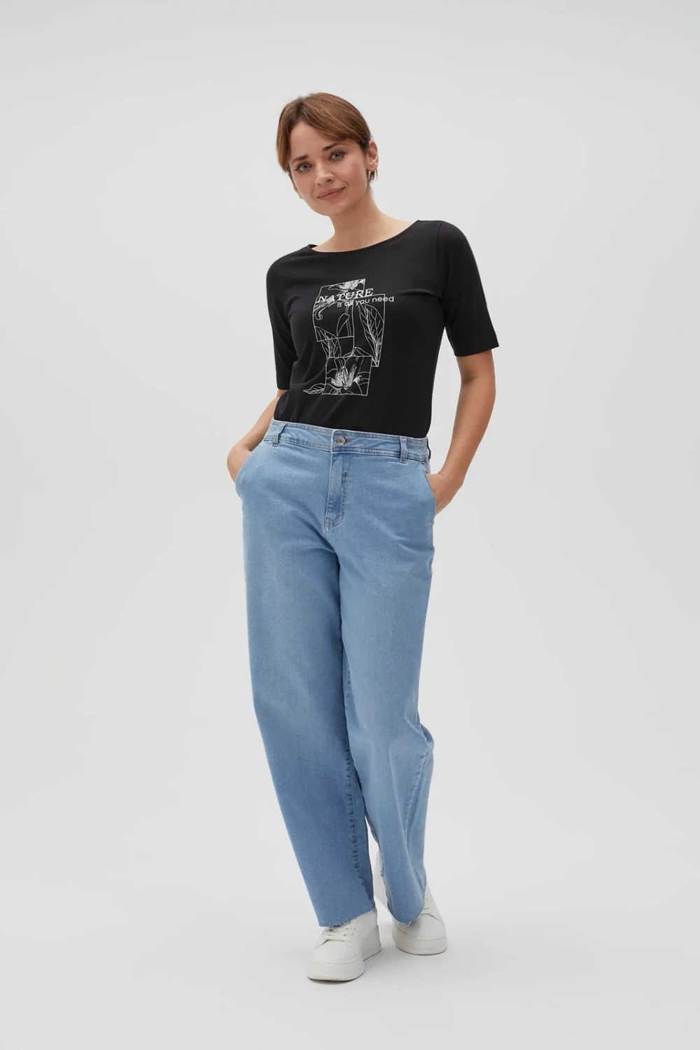 Marisse Women's T-Shirt L-Ts-4610 Black