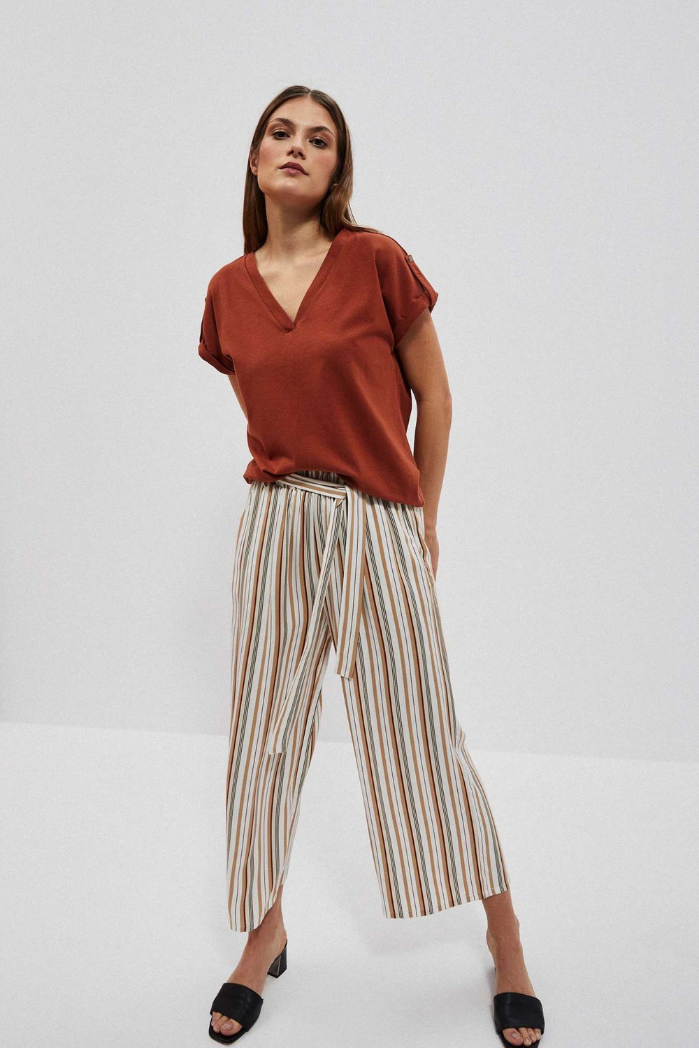 Marisse Women's T-Shirt L-Ts-4076 Brown
