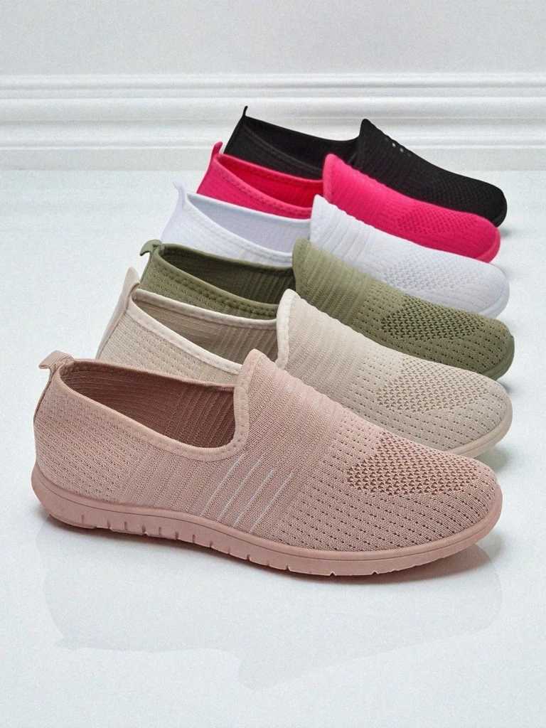 Resti Aelia women&#039;s pink fabric shoes, comfortable flat heel moccasins