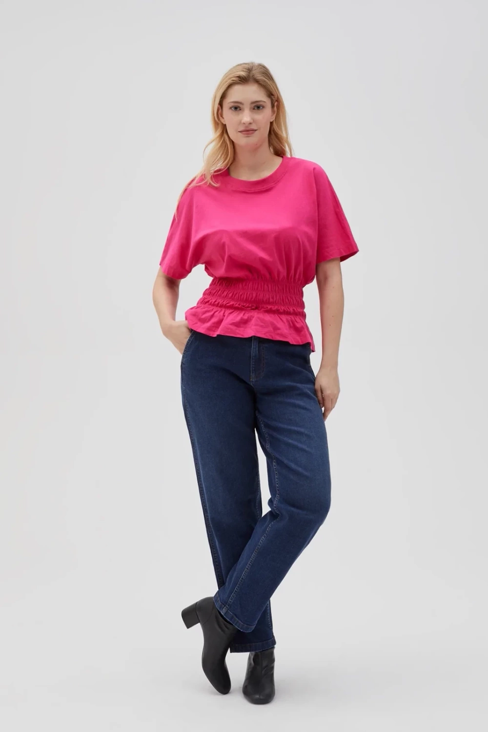 Marisse Women's T-Shirt L-Ts-4638 Fuchsia
