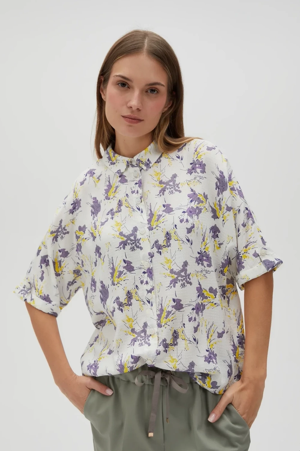 Marisse Women&#039;s Shirt L-Ko-4619 Violet