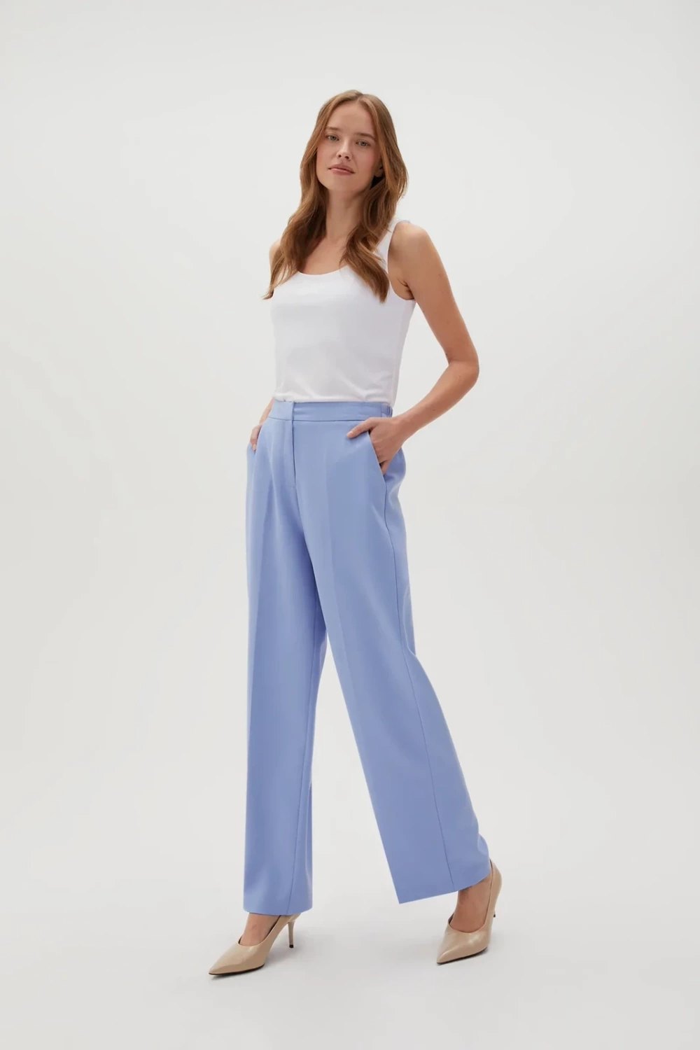 Marisse Women's Trousers L-Sp-4607 Blue
