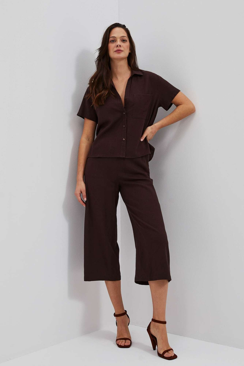 Marisse Women's Trousers L-Sp-4030 D.Oak