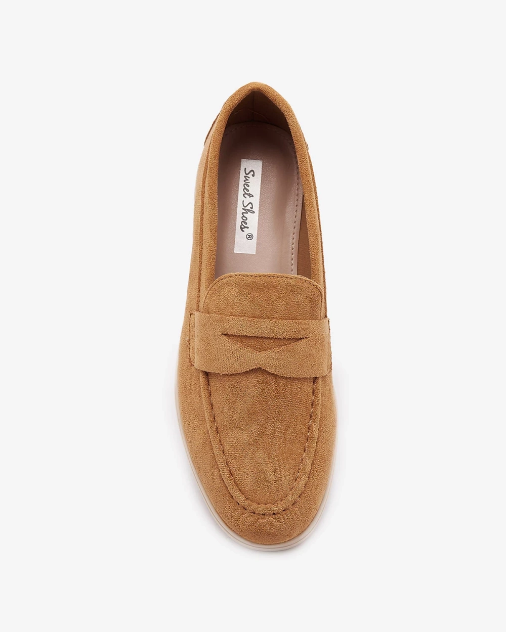 Resti Women's eco-suede moccasins in camel color Daffer- Footwear