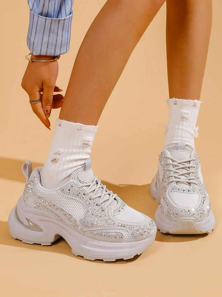 Resti Women's sports sneakers with rhinestones Bloss