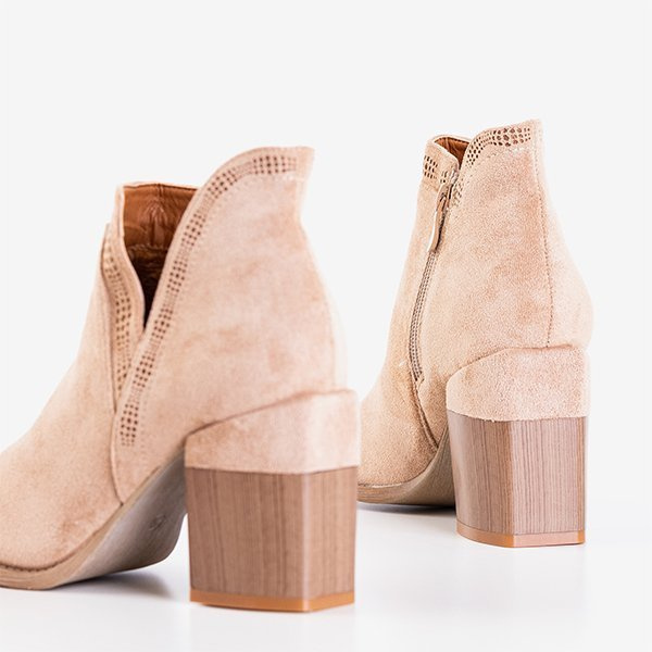 Resti Light brown boots with square heel Lemere - Shoes