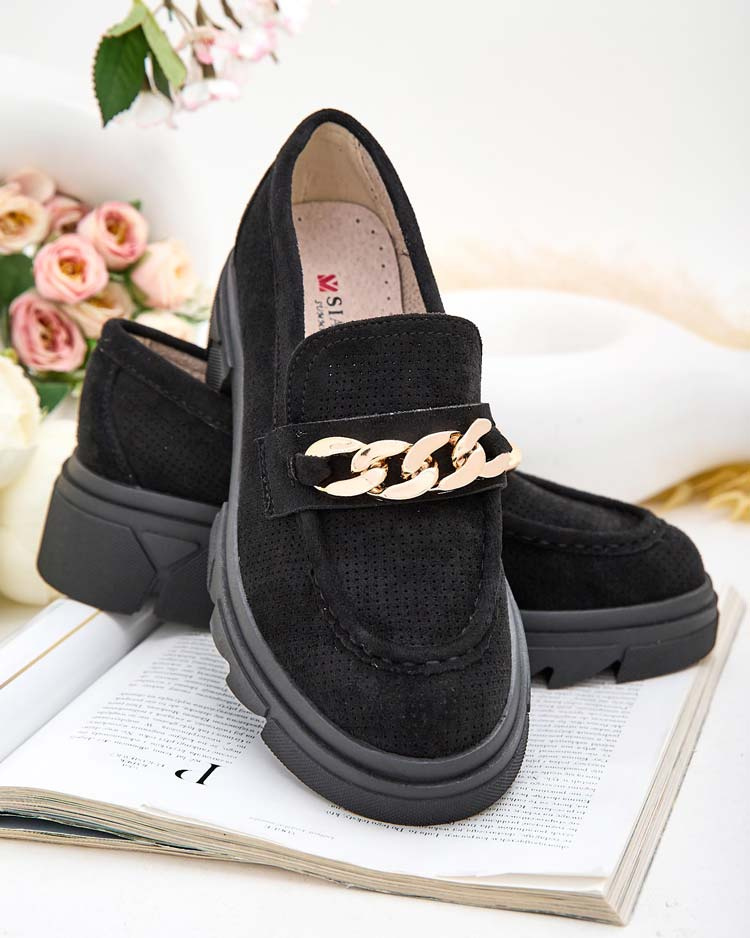 Resti Eco-suede moccasins with Zaffix embellishment