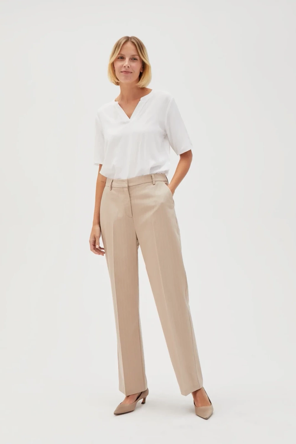 Marisse Women's Trousers L-Sp-4613 L.Beige