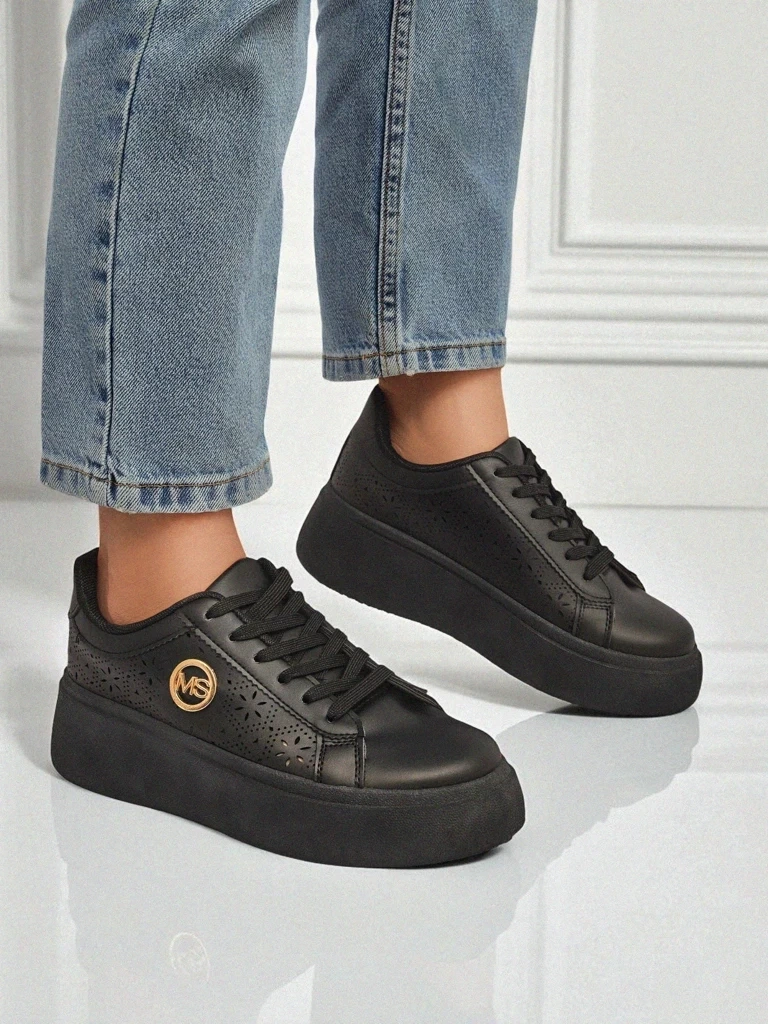 Resti Women&#039;s Perseida platform sneakers black eco-leather