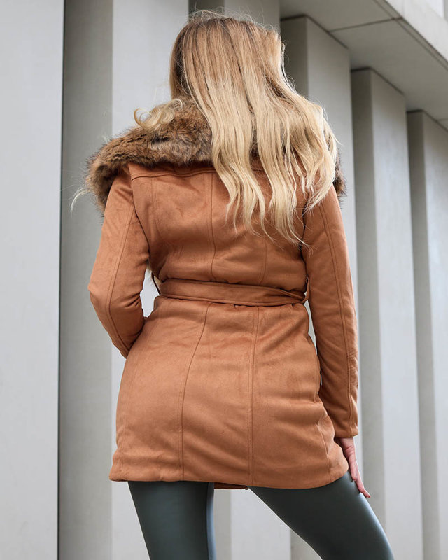 Resti Camel women's fur coat jacket - Clothing