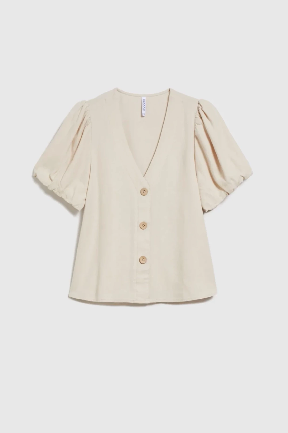 Marisse Beige Viscose And Linen Shirt