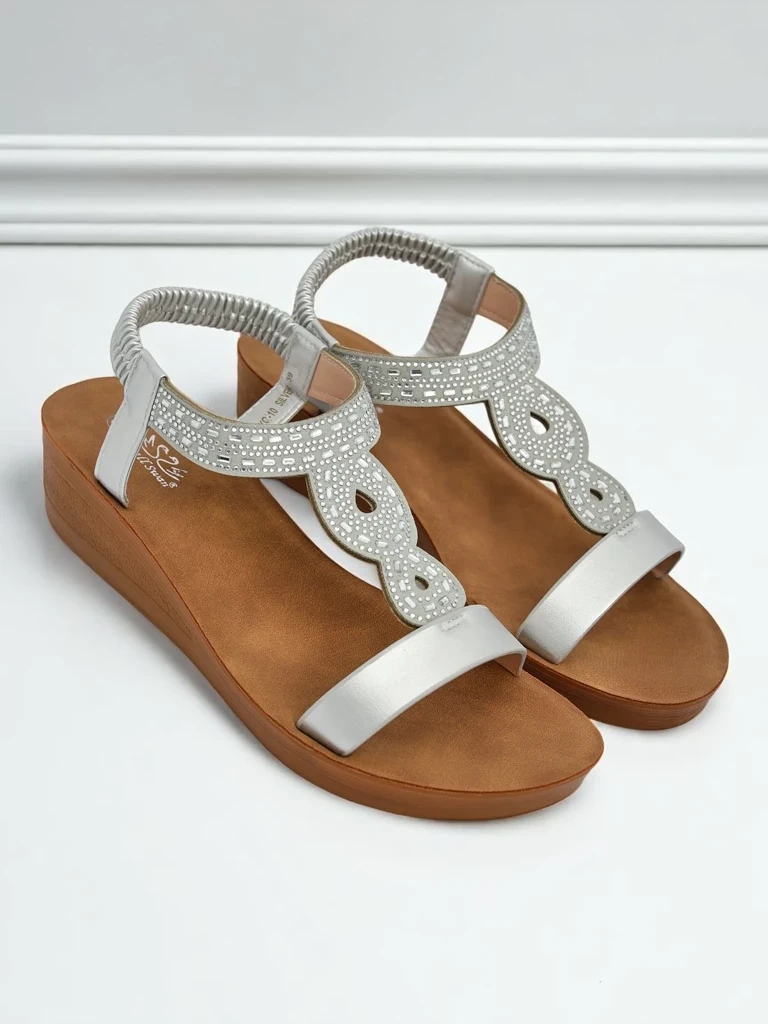Resti Women&#039;s Wedge Sandals with Cubic Zirconia Agaya