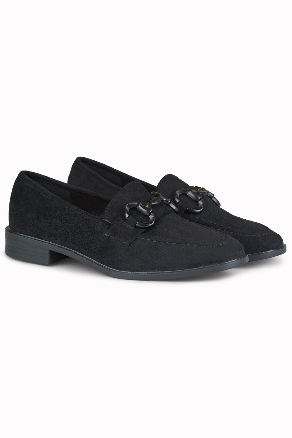 primohurt Czarne zamszowe półbuty damskie