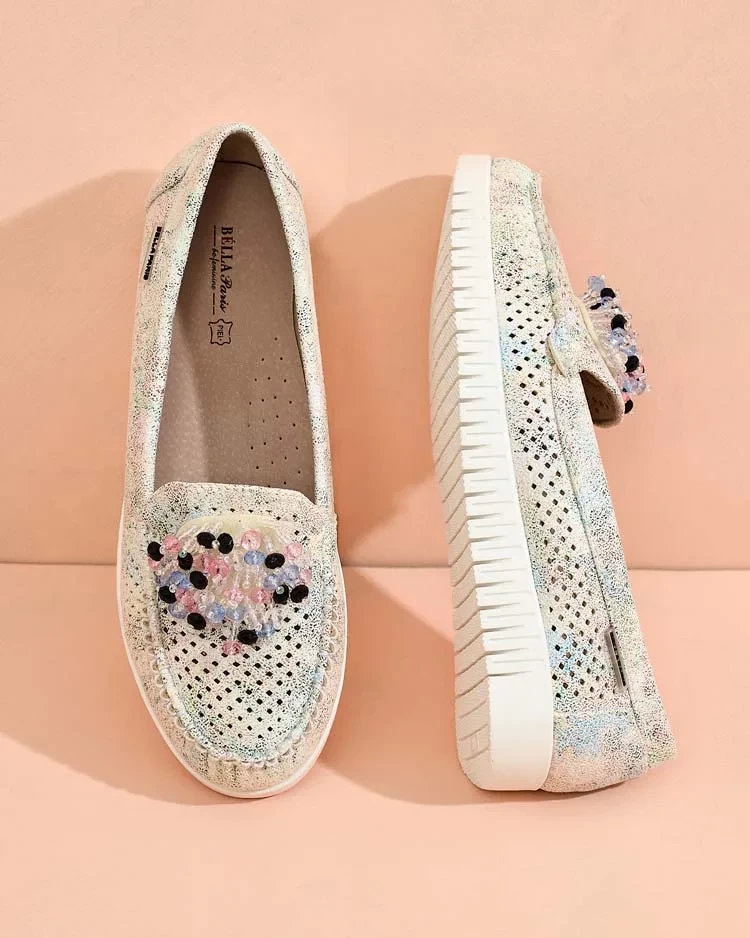 Resti Women&#039;s beaded openwork moccasins Namis