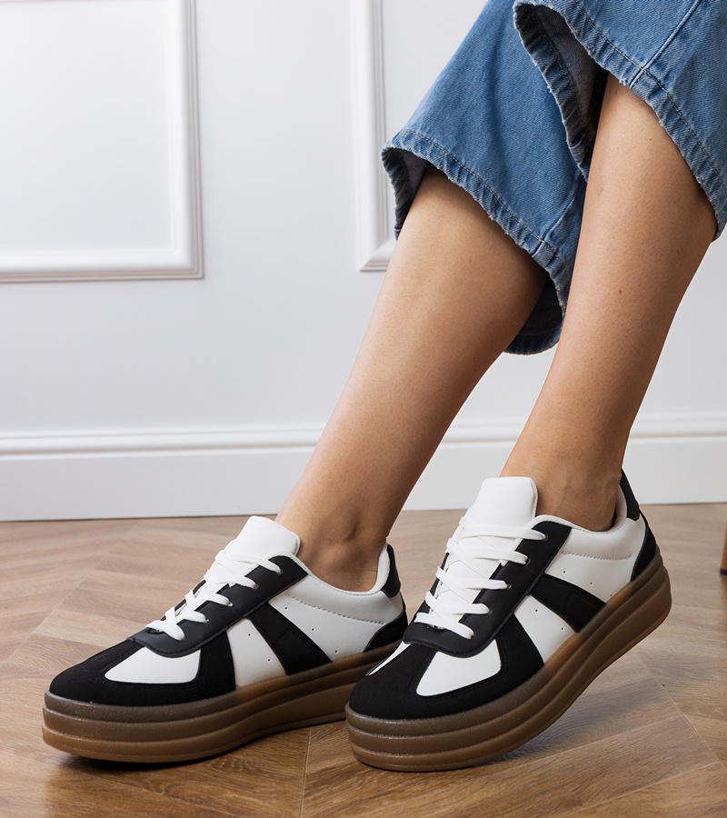 marka niezdefiniowana Adidași negri de damă pe platformă Serila