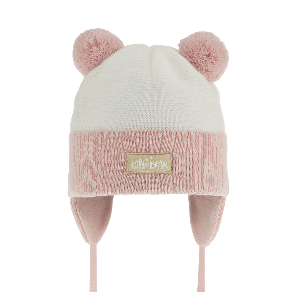 AGBO Girl's Spring/ Autumn Hat Pink Karotka With Two Pompom