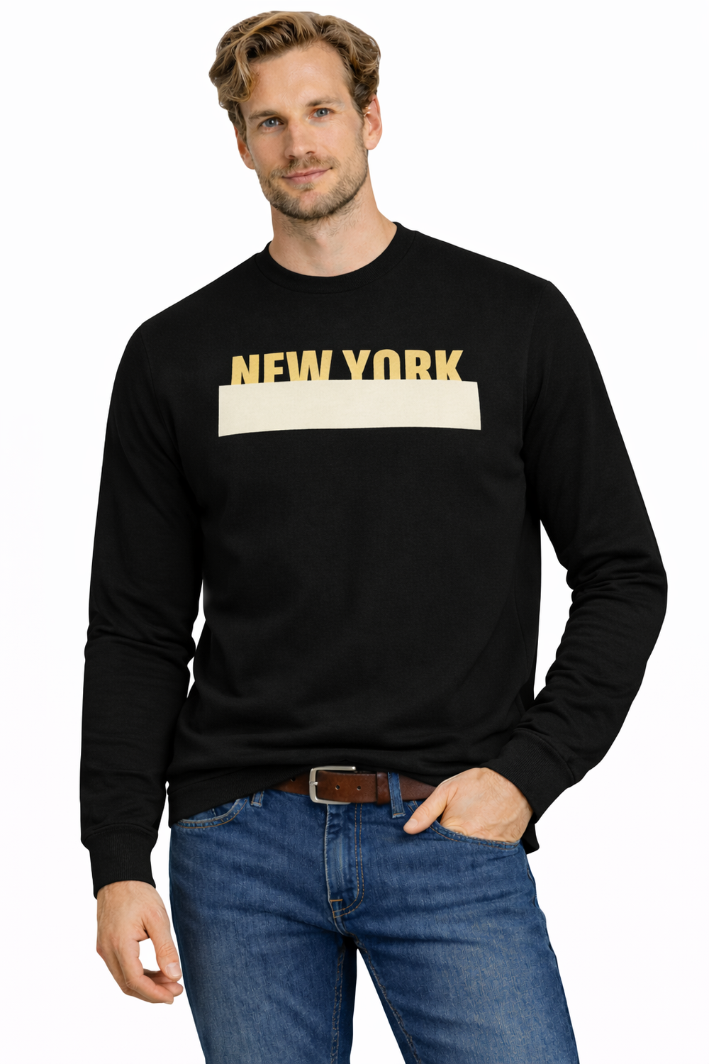 Мъжки суитшърт Jumper 202176 Черен