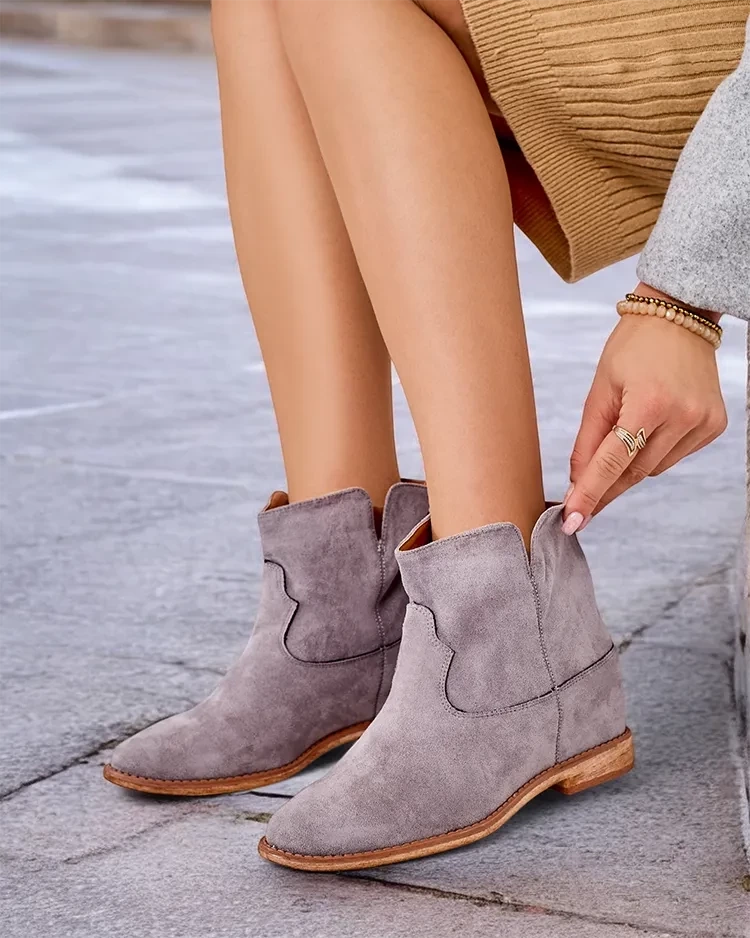 Resti Kowboy-style ankle boots on a covered wedge Bluestone