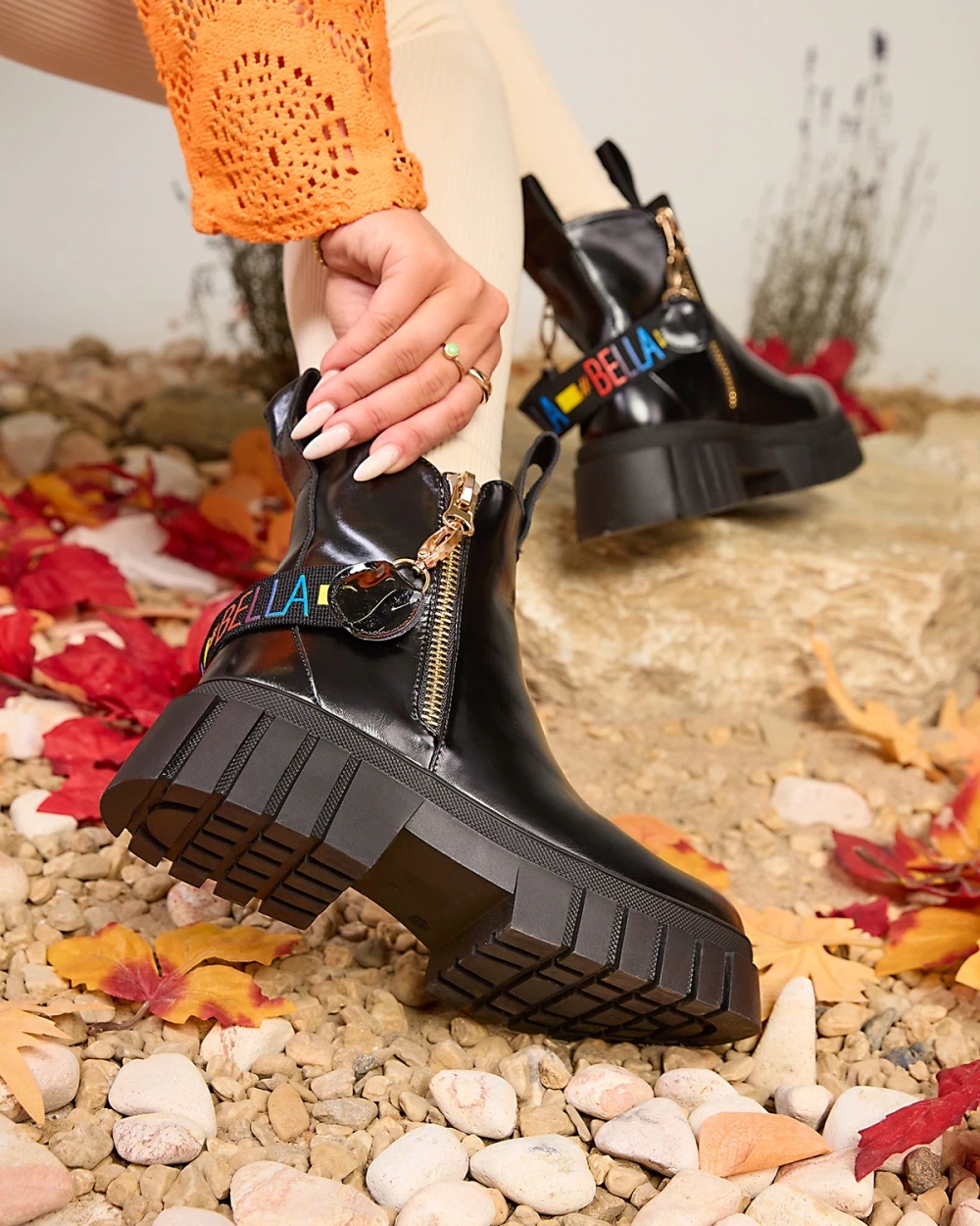Resti Black women&#039;s eco leather boots Ceriop