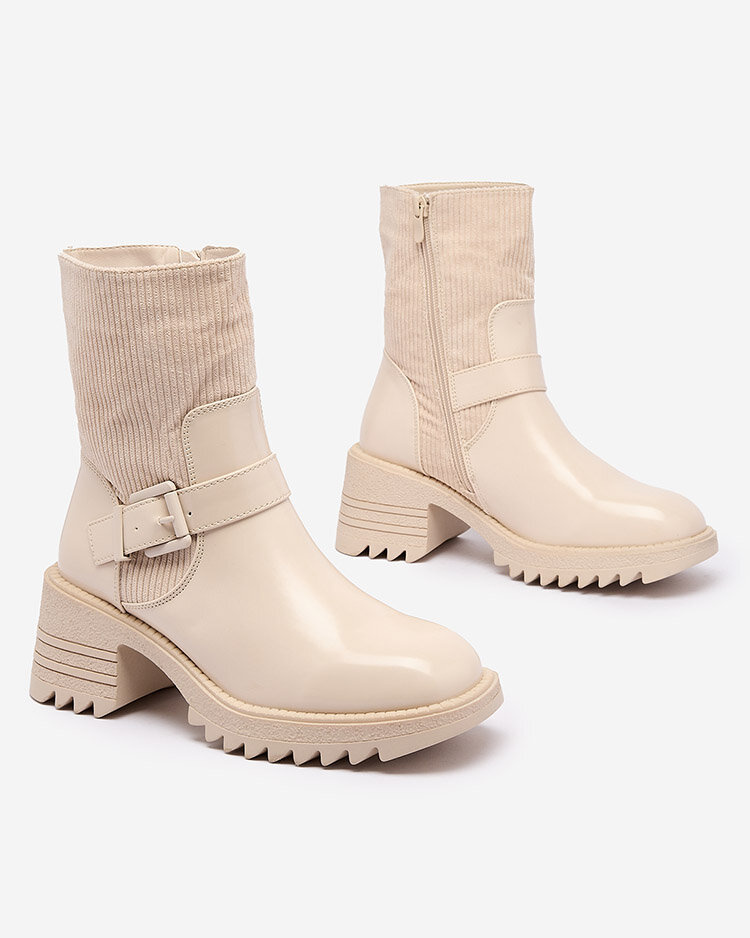 Resti Cream Women&#039;s Tedica Flat Heel Boots