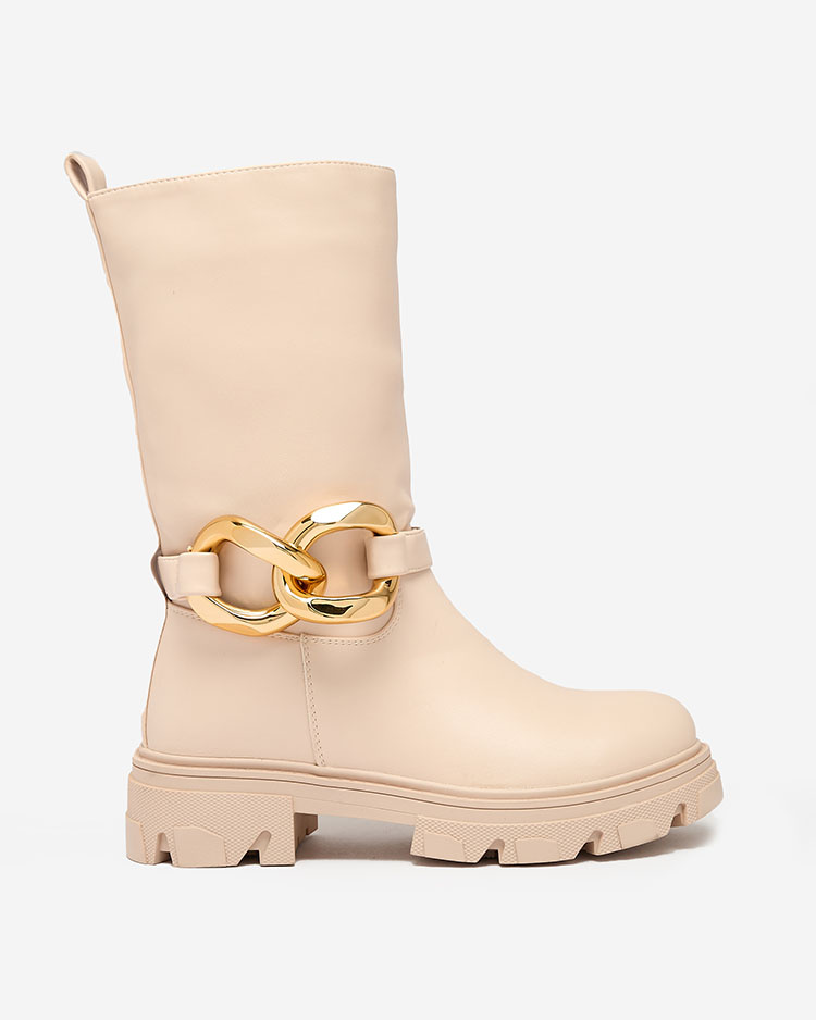 Resti Women&#039;s slip-on ankle boots with camel Mekira insulation - Footwear