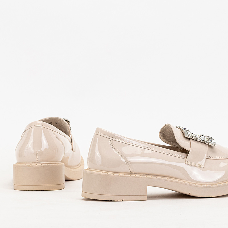 Resti Beige women's shoes with Larri crystals - Footwear