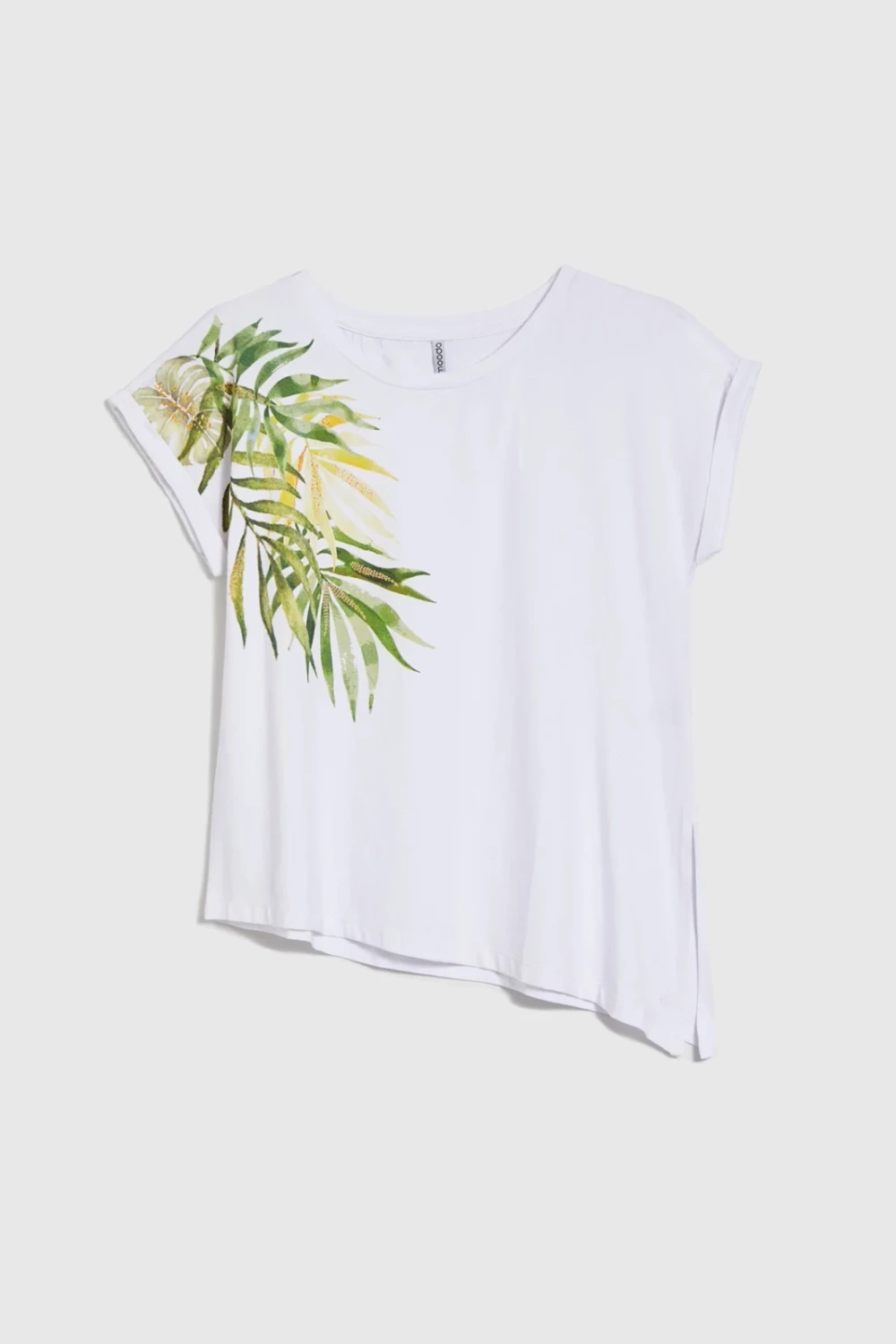 Marisse White Round Neck T-Shirt