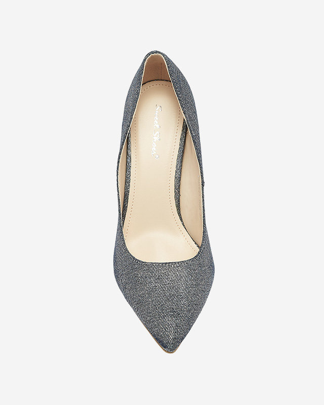 Resti Graphite holographic women&#039;s stiletto pumps Soddo- Footwear