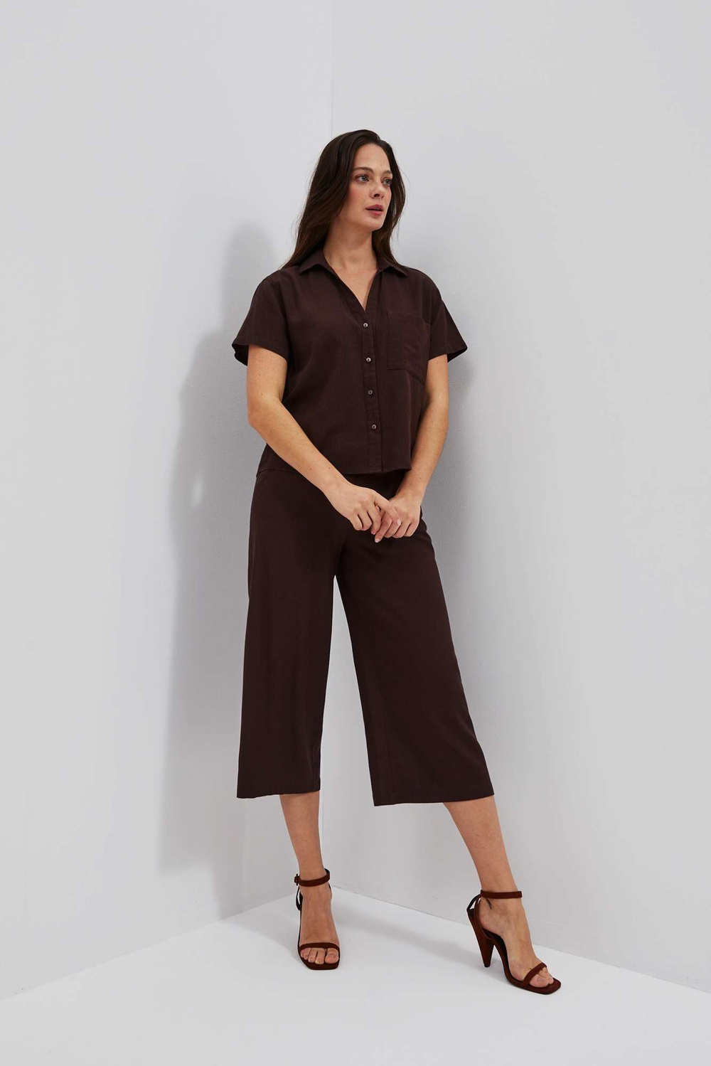 Marisse Women's Shirt L-Ko-4054 D.Oak