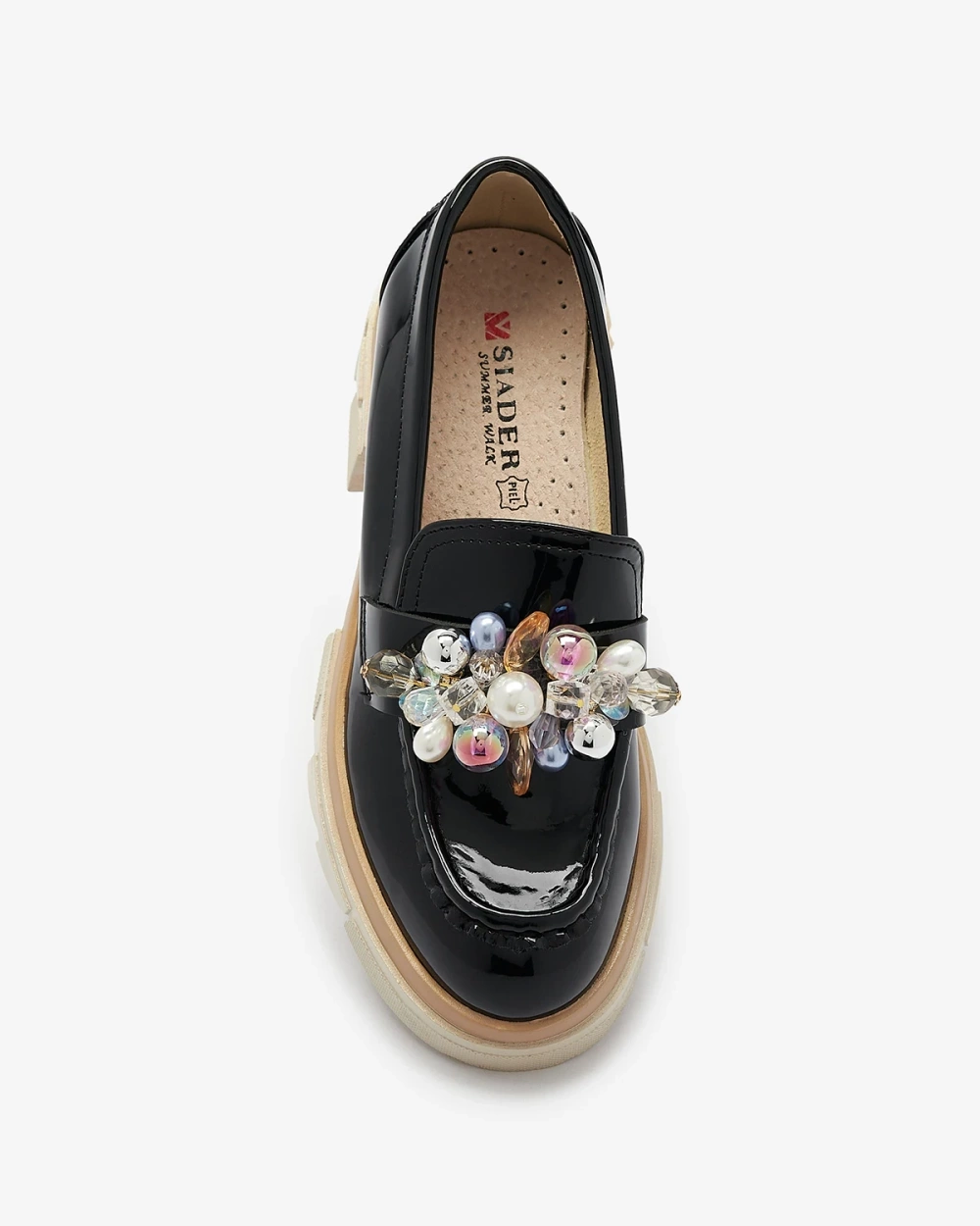 Resti Lacquered black moccasins for women Geloppa - Footwear