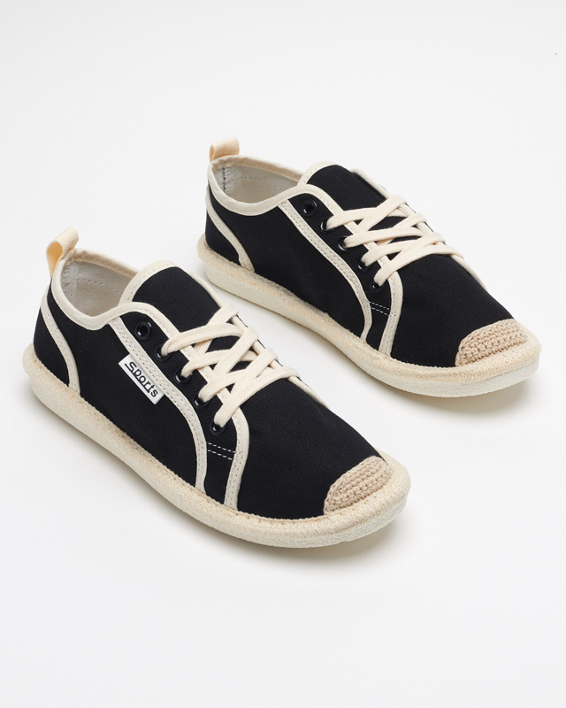 Resti Black Mokida woven women's sneakers - Footwear
