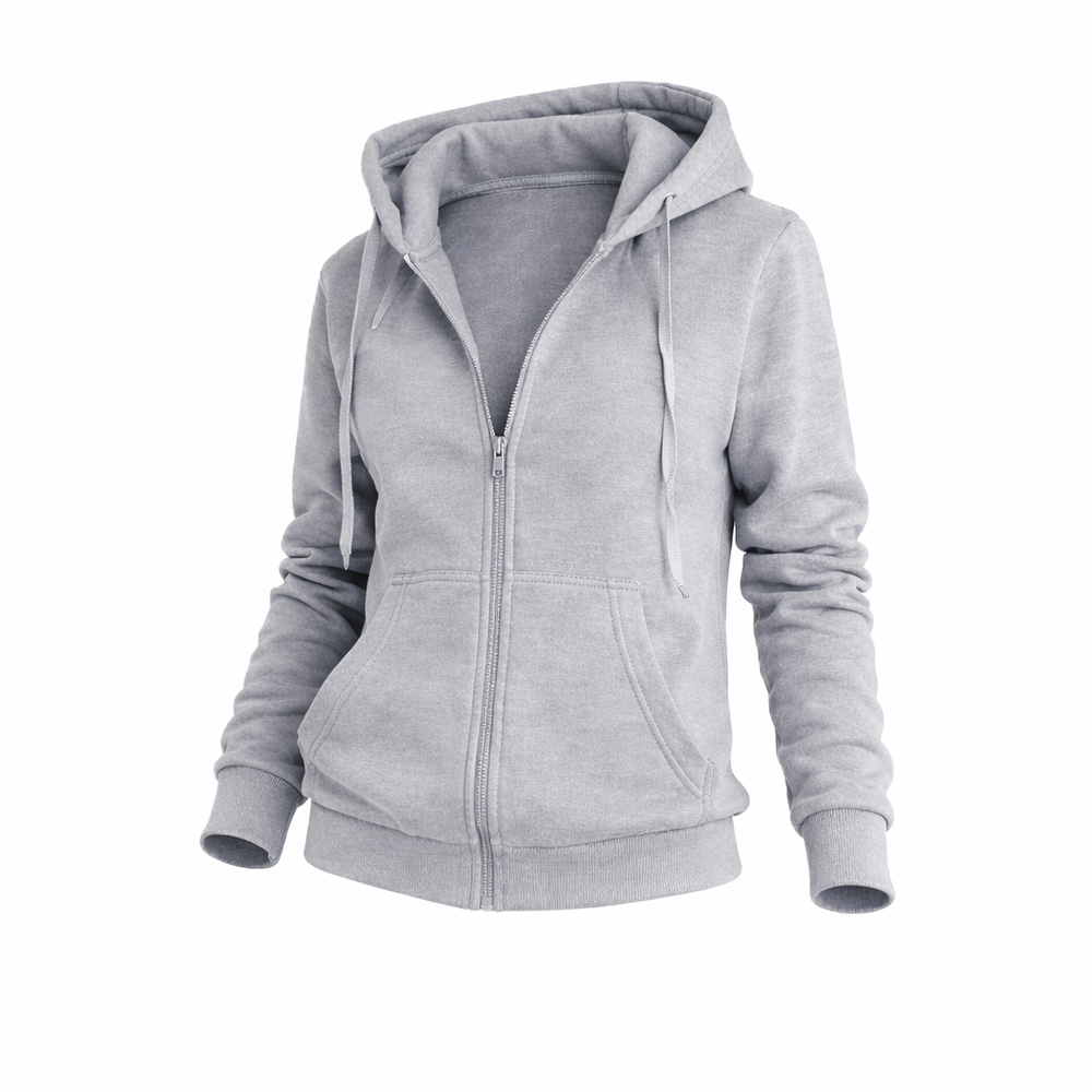 J.STYLE Dámska mikina na zips s kapucňou