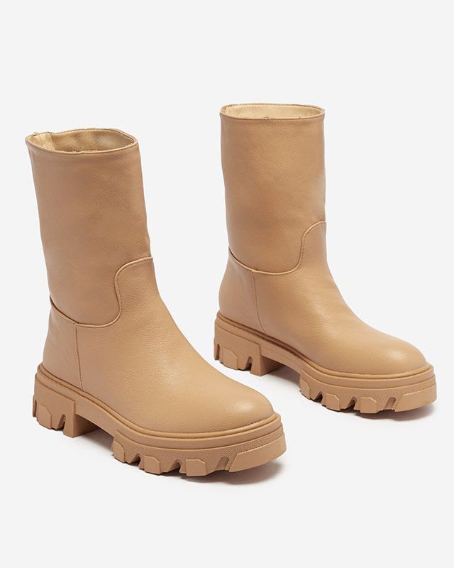 Resti Women&#039;s slip-on ankle boots with camel Mekira insulation - Footwear