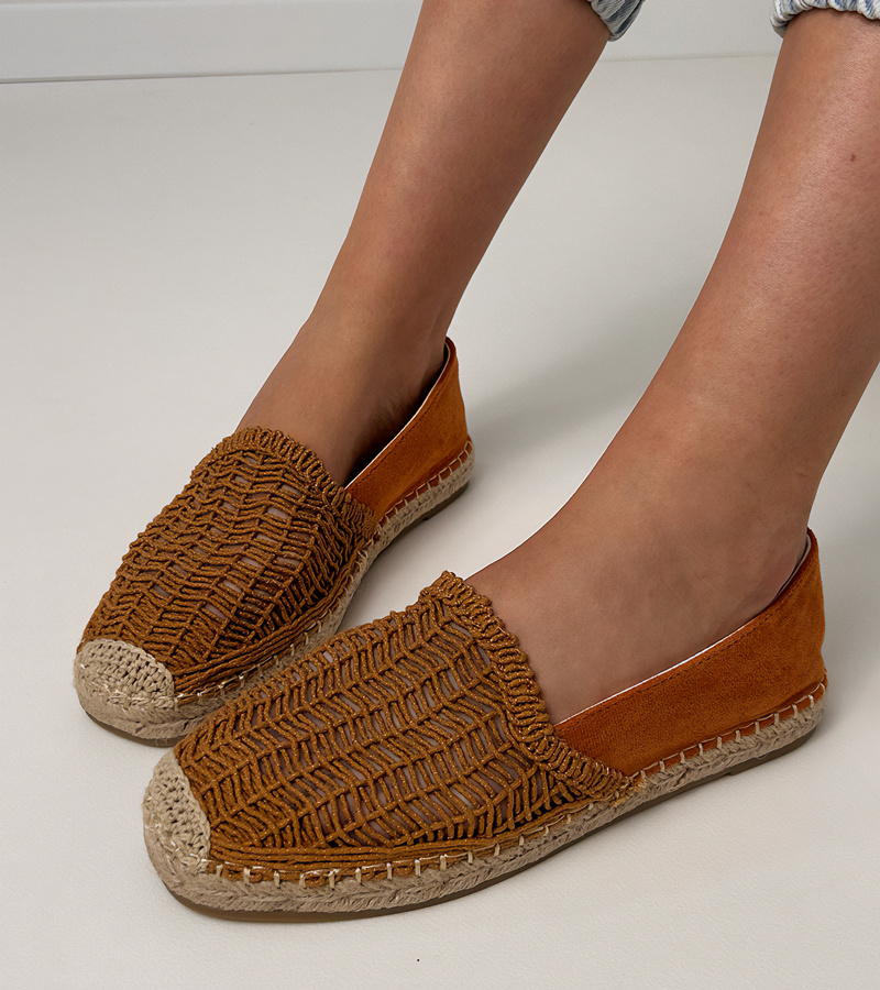 marka niezdefiniowana Espadrile maro decupate pe platformă Plevis