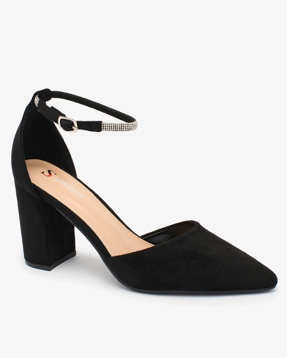 Resti Black women&#039;s pumps with zircons Britica