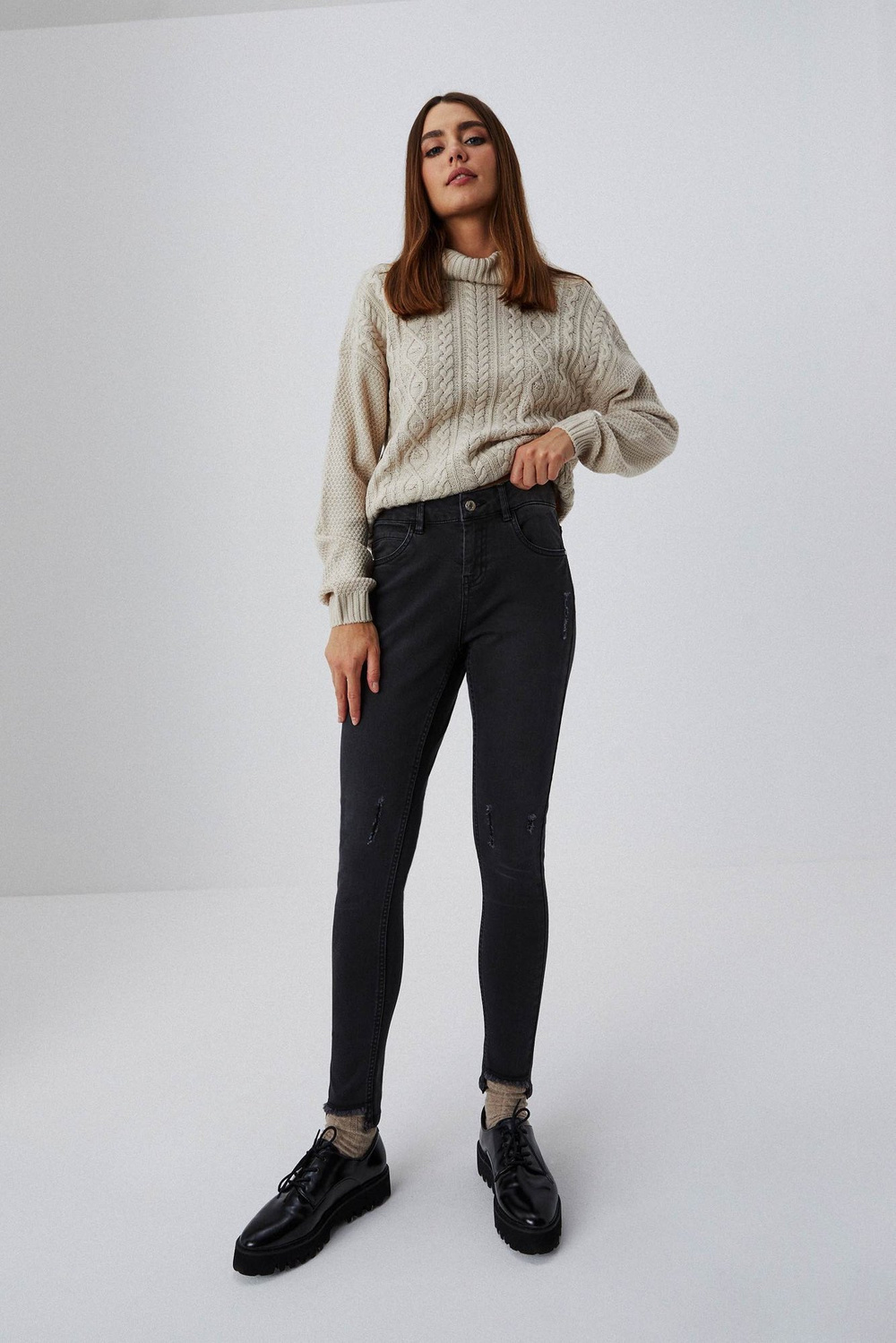 Marisse Medium Waist Jeans Z-Je-3606 Graphite